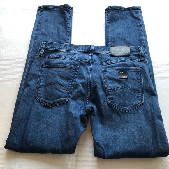 Armani Exchange Women’s Blue Jeans Denim Pants Size 32 Slim Fit Elastic Mid-Rise - Picture 14 of 16